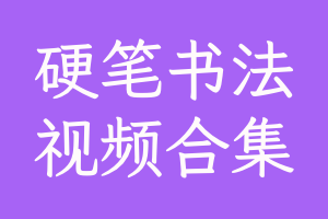 一些硬笔书法写字教学视频，凯叔、河小象、赵汝飞、王洪涛等
