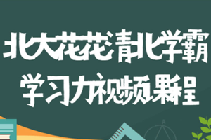 清北学霸养成计划——北大花花清北学霸学习力视频课程