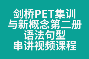 剑桥PET集训与新概念第二册语法句型串讲